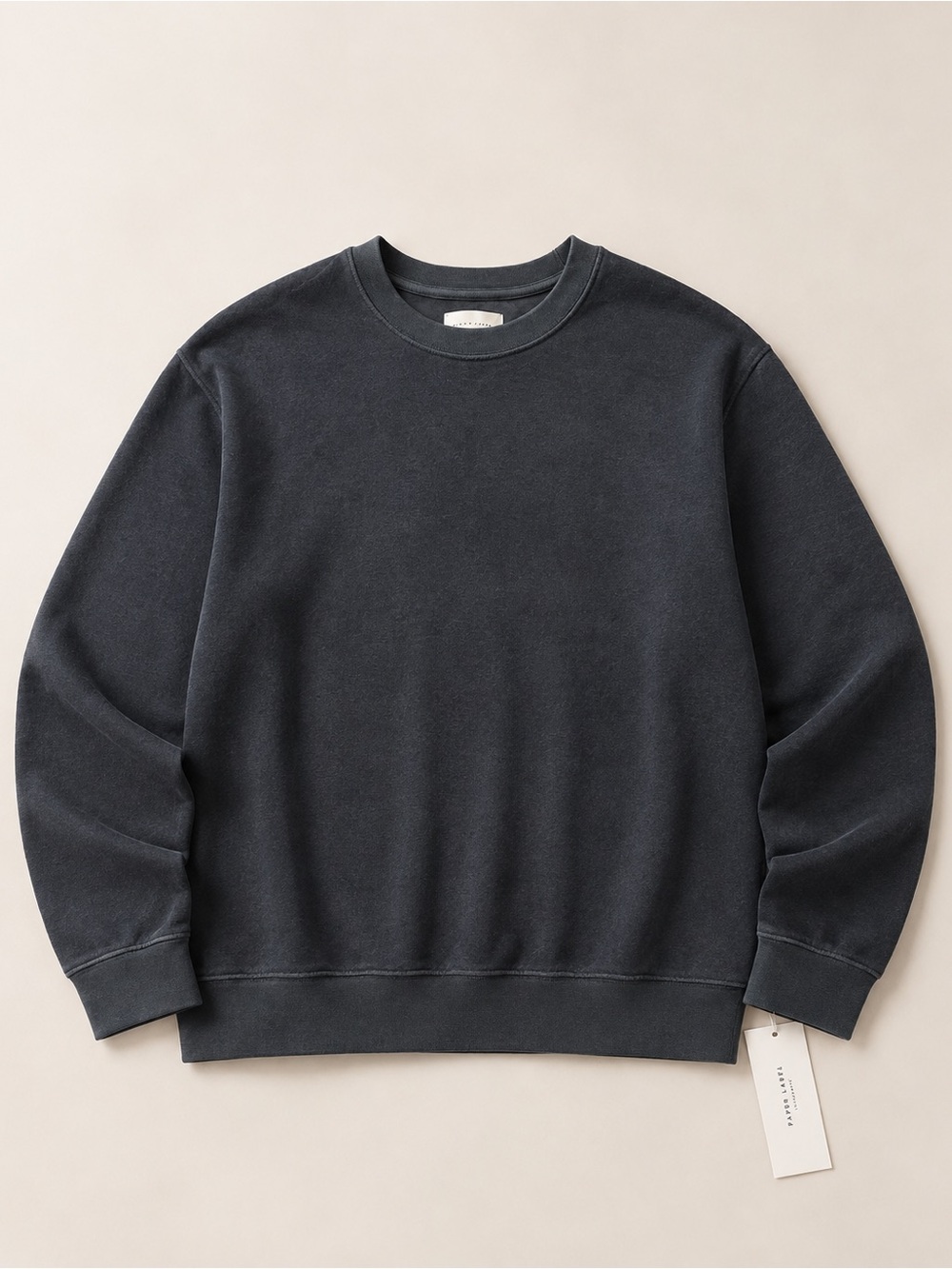 Women's Washed Crewneck Sweatshirt in Charcoal
